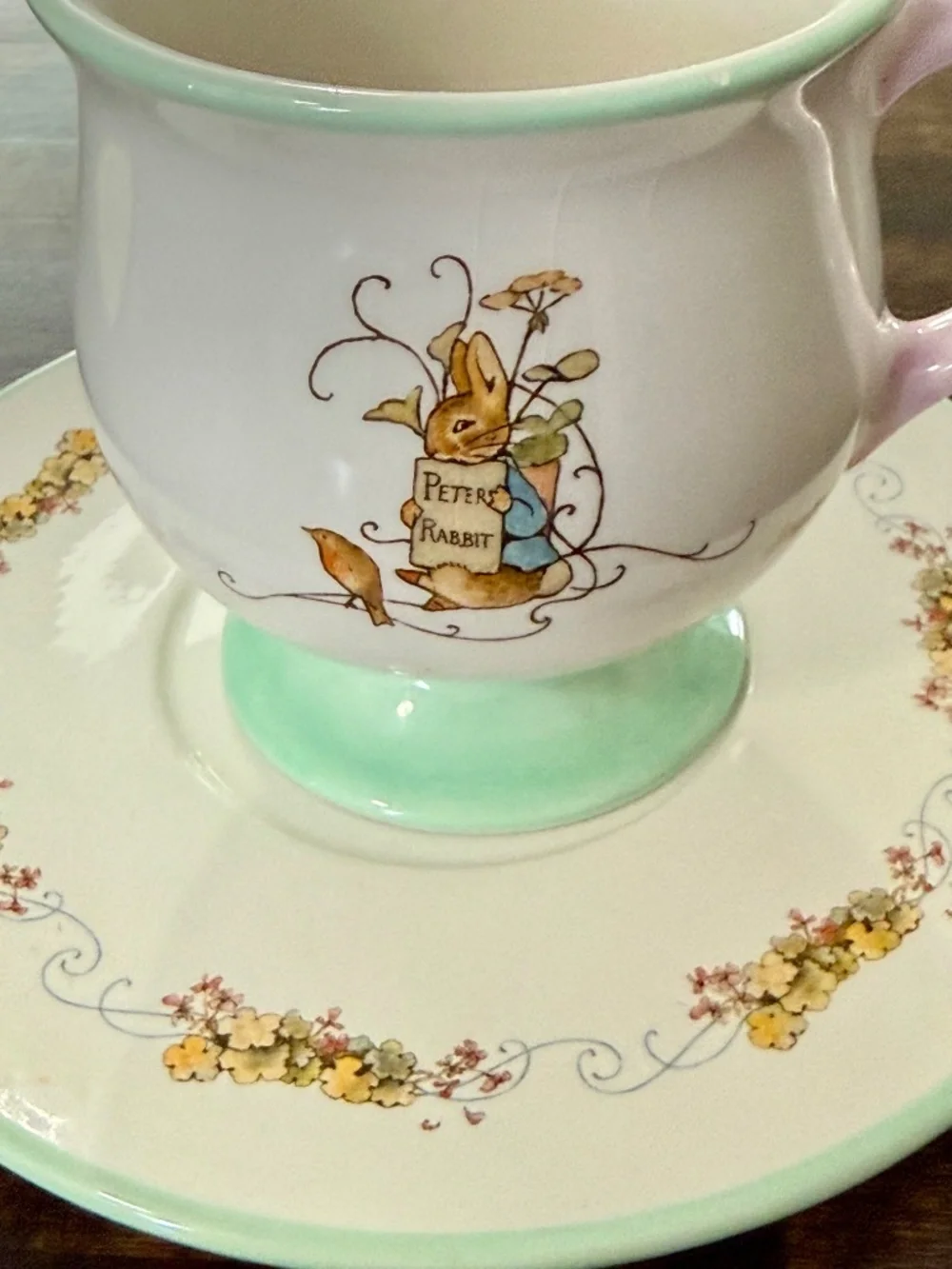 Vintage Teleflora Gift ‘Peter Rabbit’ Teacup & Saucer, FW & Co 2002